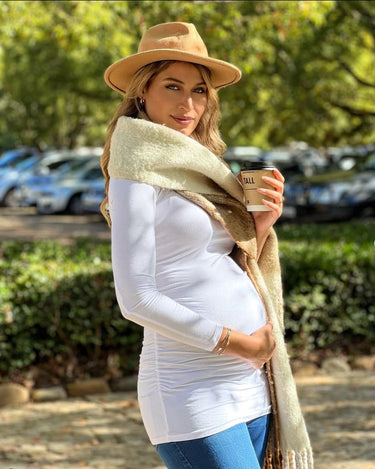 Flattering Maternity Wrap Top